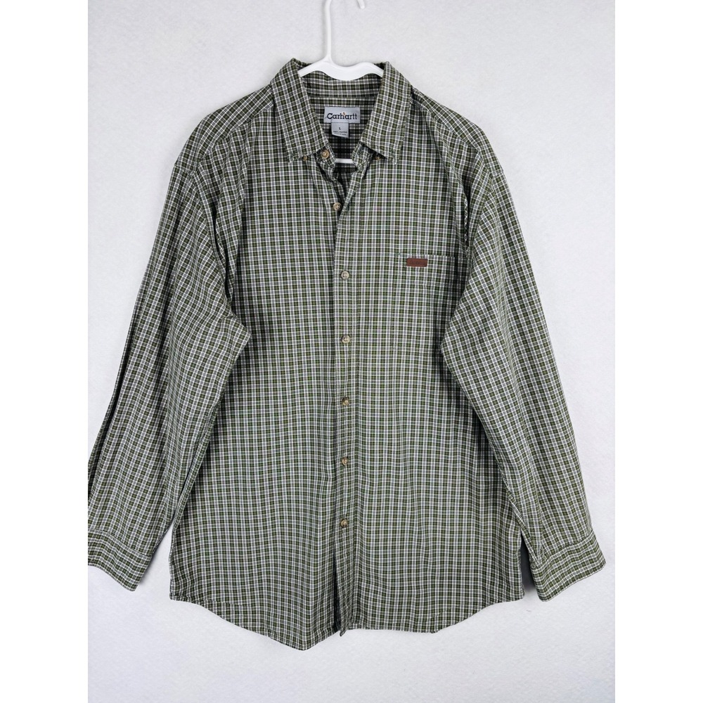 CARHARTT SHIRT SIZE L Plaid Button Down Long Sleeve Workwear Cotton Casual Work